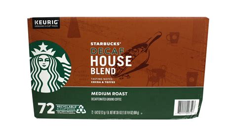 Starbucks Decaf House Blend Medium Roast Ground Coffee 72 K-Cup Pods - Walmart.com