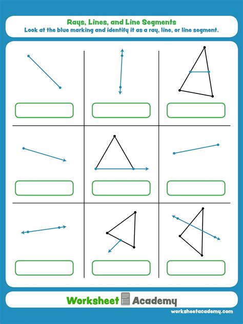 Lines Line Segments And Rays Worksheets