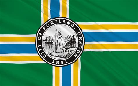 Flag of Portland in Oregon, USA Stock Photo - Image of astoria, banner: 123404056