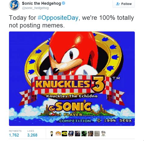 "Opposite Day" | & Knuckles | Know Your Meme