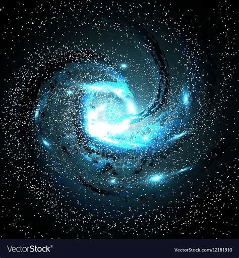 Galaxies nebulae cosmos and effect tunnel spiral Vector Image