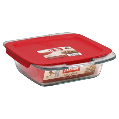 Pyrex Easy Grab Square Baking Dish with Red Lid - Shop Bakeware at H-E-B