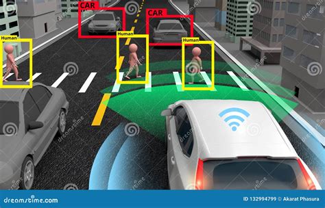 Smart Car, Machine Learning and AI To Identify Objects Technology, Artificial Intelligence ...