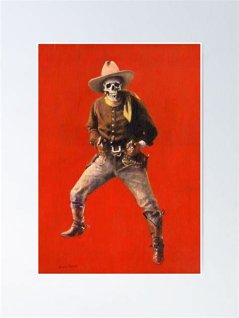 "Vintage Skeleton Cowboy" Poster for Sale by mictomart | Redbubble