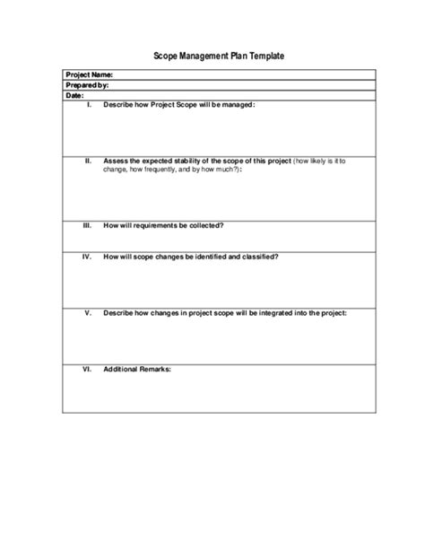 (PDF) Scope Management Plan Template | Oscar Hernandez - Academia.edu