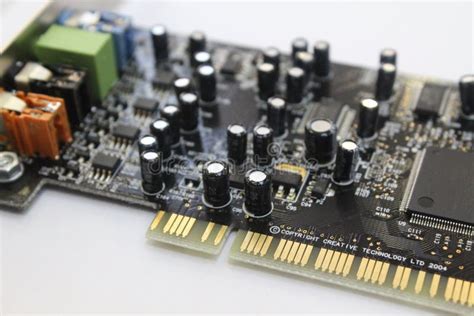 Sound Card Headphone Speaker Inputs and Outputs Stock Photo - Image of 775pin, north: 130697582