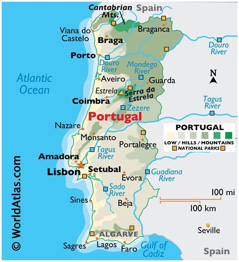 Portugal Map / Geography of Portugal / Map of Portugal - Worldatlas.com