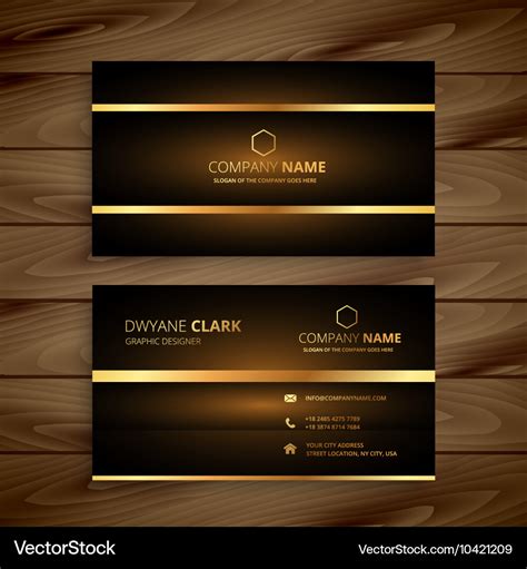 Premium luxury business card design Royalty Free Vector