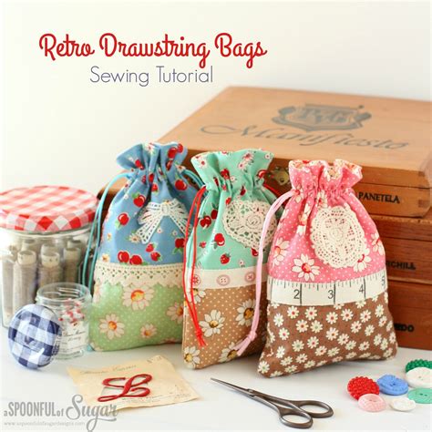 Retro Drawstring Bag - A Spoonful of Sugar