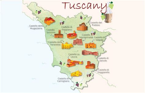 Tuscany Wine Map