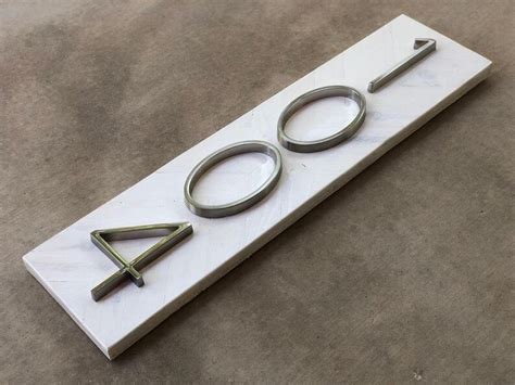 Address Plaque Vertical Vertical House Numbers Modern House | Etsy