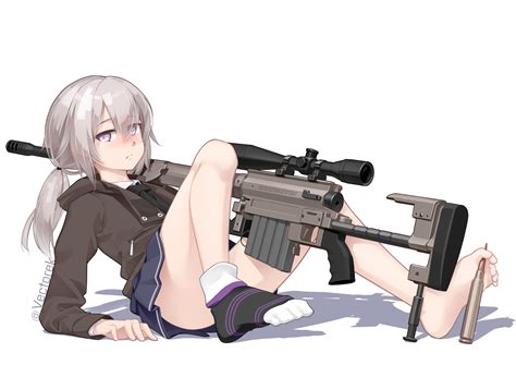 Free download | HD wallpaper: Vectorek, M200(Girls Frontline), CheyTac Intervention, anime girls ...