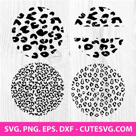 Cheetah Print SVG Leopard Frame Monogram SVG Cut File