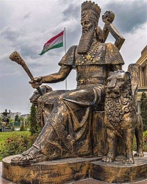 The statue of Cyrus the great in tajikistan. The father of iranic ...