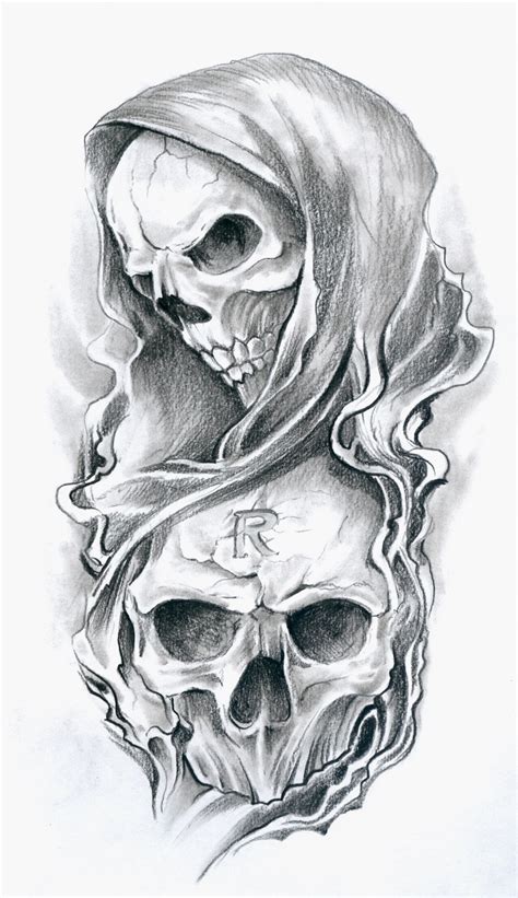 Free Black And White Skull Drawings, Download Free Black And White Skull Drawings png images ...