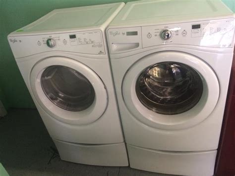 Like new whirlpool duet washer and gas dryer on pedestals for sale in ...