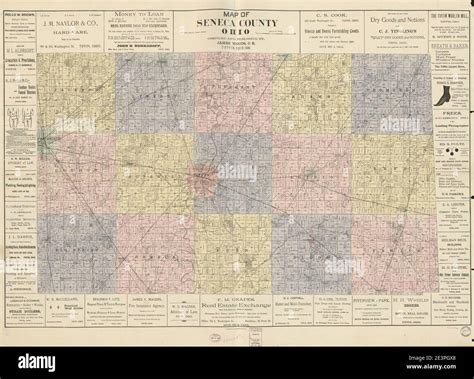 Map of Seneca County, Ohio Stock Photo - Alamy