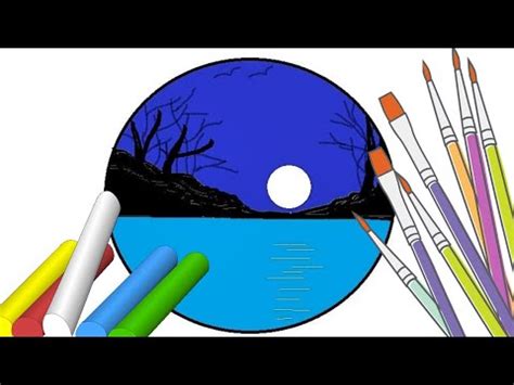 Easy Landscape Computer Painting Demo | For Beginners | Using MS Paint ...