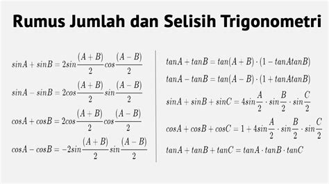 Rumus Identitas Trigonometri Contoh Soal Dan Pembahasan - IMAGESEE