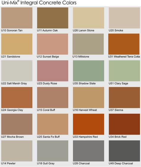 Project Color Chart Picker | Experienced Masonry, Concrete, Brick ...