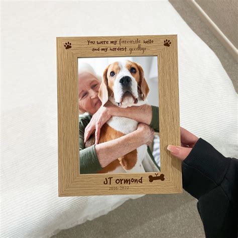 Dog Memorial Photo Frame Gift Dog Remembrance Wooden 7x5 Picture Frame - Etsy