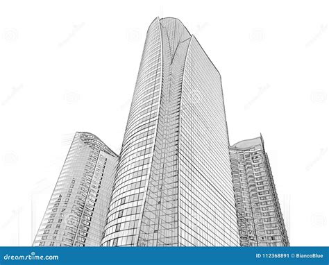 Croquis Architectural De Dessin D'immeuble De Bureaux Image stock ...