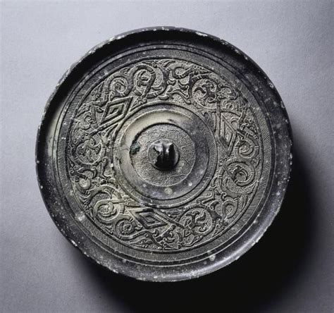Mirror with Serpentine Interlaces and Angular Meanders, 3rd century BC China, Eastern Zhou ...