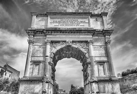 The Iconic Arch Of Titus At Romes Roman Forum Photo Background And ...