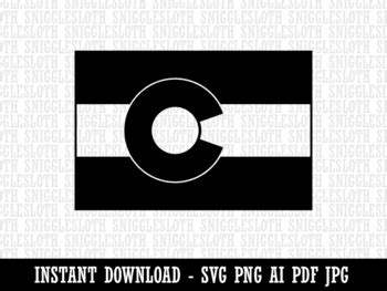 Colorado State Flag Clipart Instant Digital Download AI PDF SVG PNG JPG ...