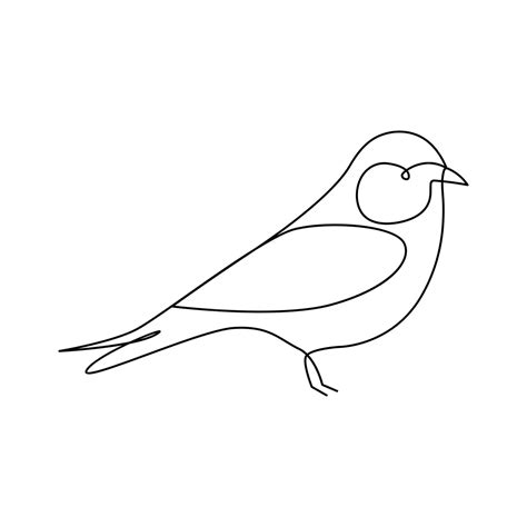 Premium Vector | One line drawing cute bird continuous vector ...