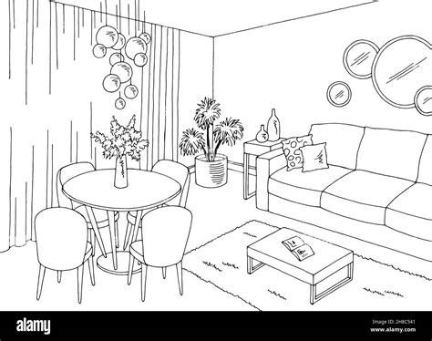 Dining Room Clipart Black And White
