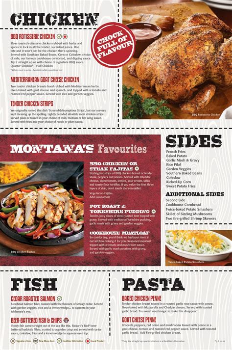 MONTANA'S | Favourites, Pasta, Fish and Salads Menu | Southern baked ...