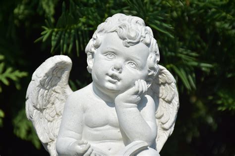 Angel in Love Concrete Garden Statue Natural Patina - Etsy