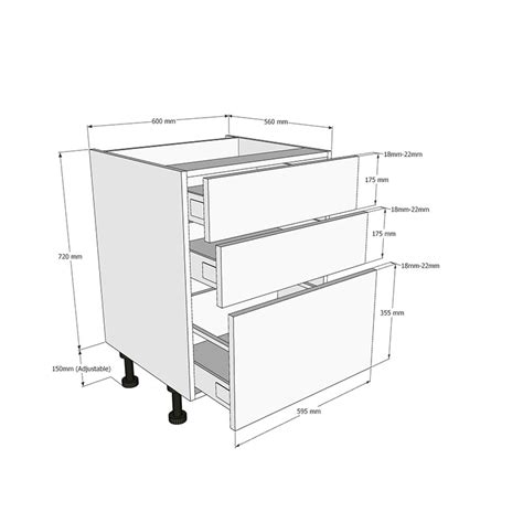 600mm Pan Drawer Kitchen Base Unit - Buy Online