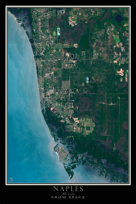 The Naples Florida Satellite Poster Map | Naples florida, Florida ...