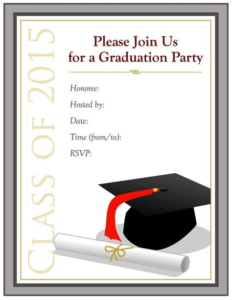 Graduation Invitation Templates - 40+ FREE Graduation Invi… | Graduation invitations template ...