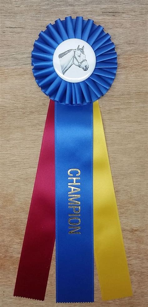 Quick Ship Horse Show Champion Rosette Ribbon - McLaughlin Ribbon ...