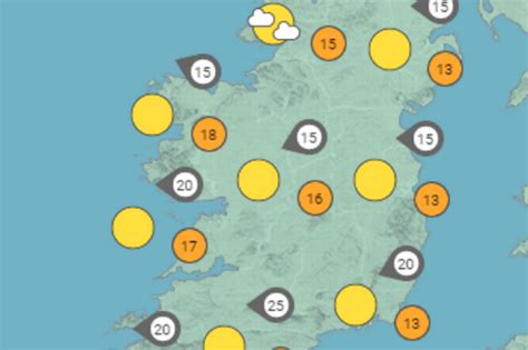 Met Eireann weather forecast for Ireland as 18C temperatures to see dip ...