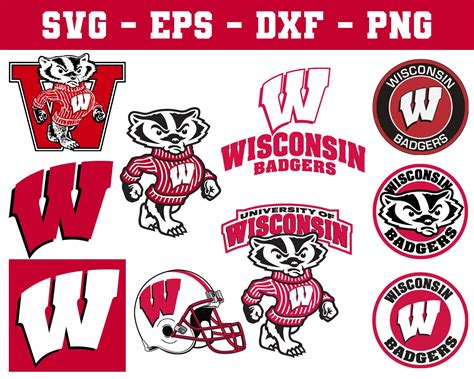 Wisconsin Badgers Football NCAA Logo Svg, Eps, Dxf, Png