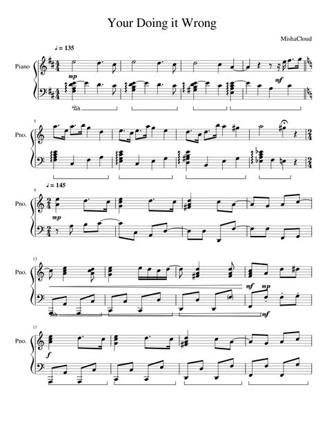 Your Doing it Wrong Sheet music for Piano (Piano Duo) | Musescore.com