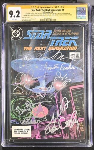 Star Trek : The Next Generation #1 DC Comics CGC SS 9.2 Cast Signed Dorn +8 | eBay