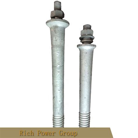 Insulator Pin Spindle Manufacturer Hot Galvanizing for 33kv porcelain ...