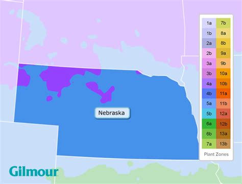 Nebraska Planting Zones - Growing Zone Map | Gilmour