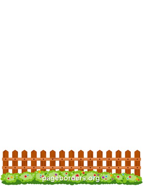 Picket Fence Border: Clip Art, Page Border, and Vector Graphics