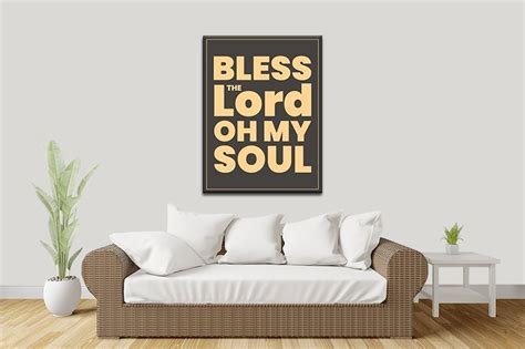 Bless the Lord Christian Hymn Retro Art | Canvas Prints Perth