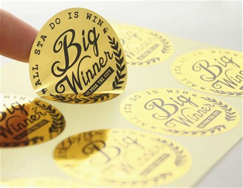 1000pcs Customized Round Glossy Gold Brand Logo Stickers Labels Custom Durable Gold Name Printed ...