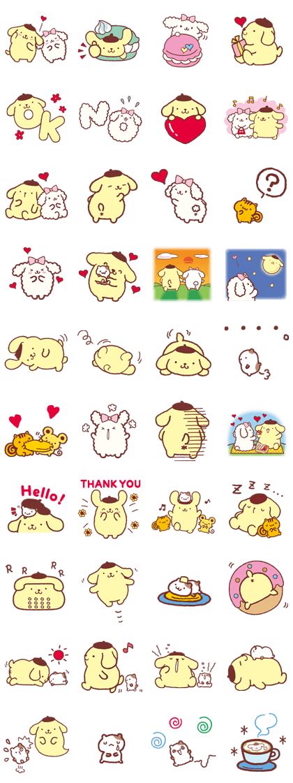 Pompompurin and Friends - LINE Official Stickers | Line sticker, Kawaii ...