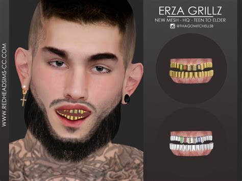 ERZA GRILLZ by Thiago Mitchell at REDHEADSIMS » Sims 4 Updates