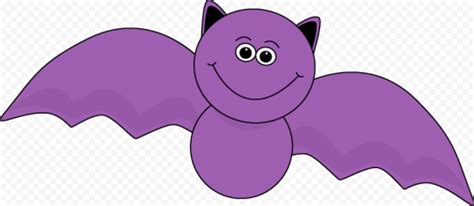 Cute Purple Vampire Bat Halloween Cartoon | Citypng