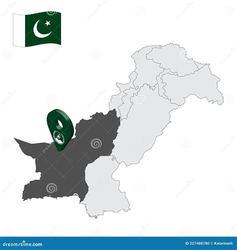 Balochistan Map. Balochistan Map Of Pakistan With Color Background And All States Names Cartoon ...